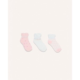 Calcetines Pack x 3 Niña Nini Rosa Pastel/Rosa Pastel/Coco