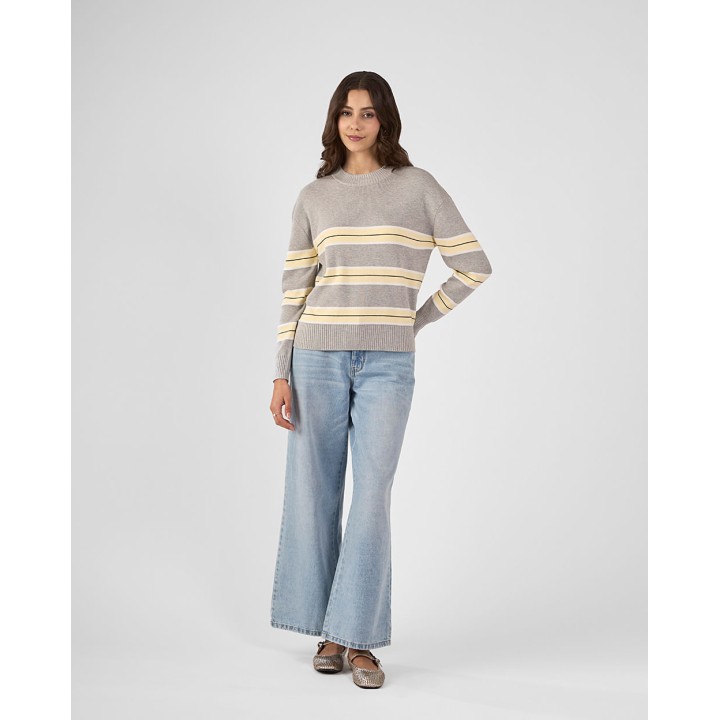 Chompa Mujer Delila Gris Melange