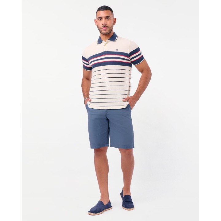 Polo Cuello Camisa Hombre Saylor Crema Pastel