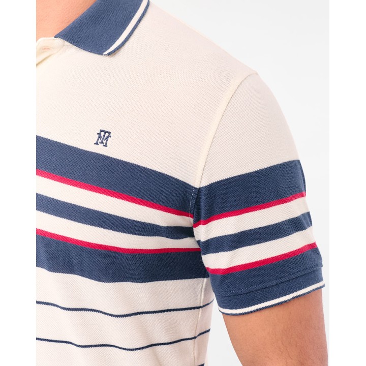 Polo Cuello Camisa Hombre Saylor Crema Pastel