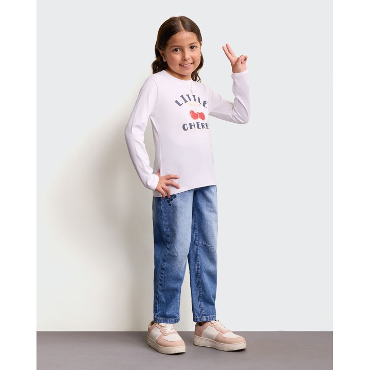 Polo Niña Odalis Blanco