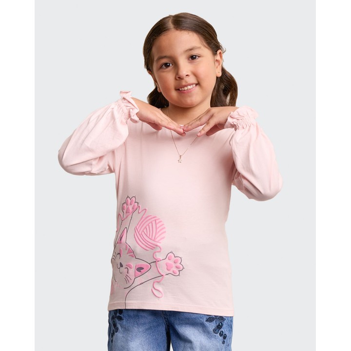 Polo Niña Mariamanda Rosado Wood