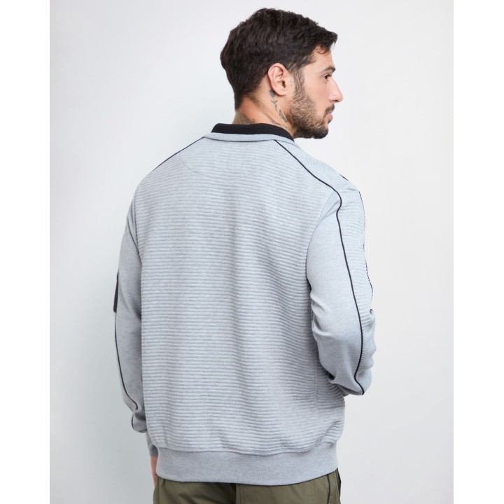 Polera Hombre State Gris Melange