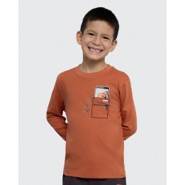 Polo Niño Boshe Naranja Oscuro