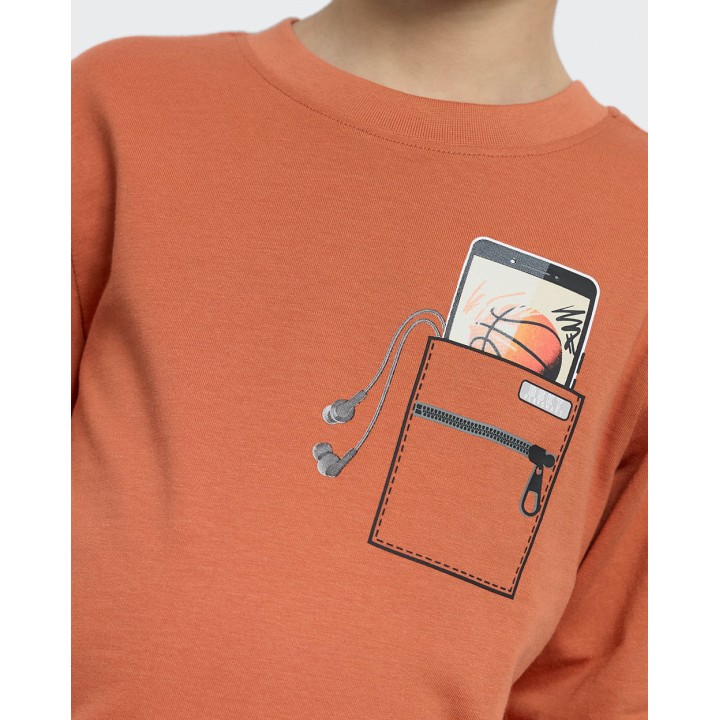 Polo Niño Boshe Naranja Oscuro