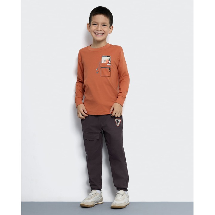 Polo Niño Boshe Naranja Oscuro