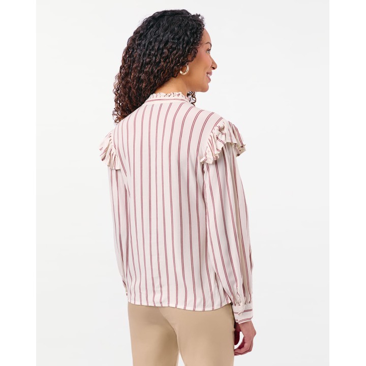 Blusa Mujer Agnes Print Beige Crema