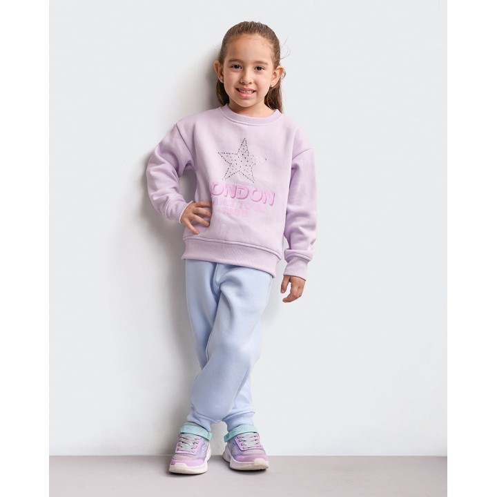 Pantalones Niña Tatiana Celeste/guinda Claret