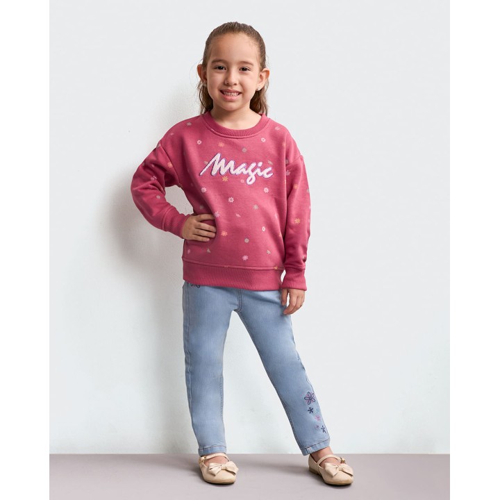 Polera Niña Francine Guinda Burdeos