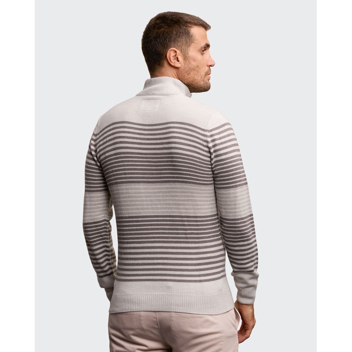 Chompa Hombre Zair Grey Fit Poly Htr