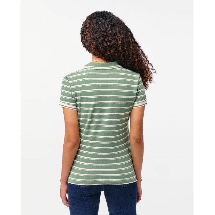 Polo Cuello Camisa Mujer Rose Verde Palmera