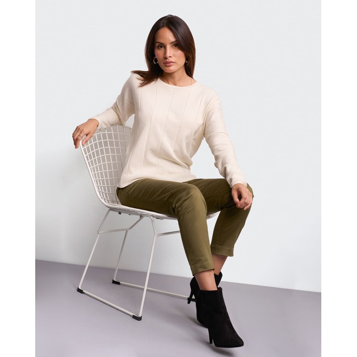 Polo Mujer Mariana Crema Pastel