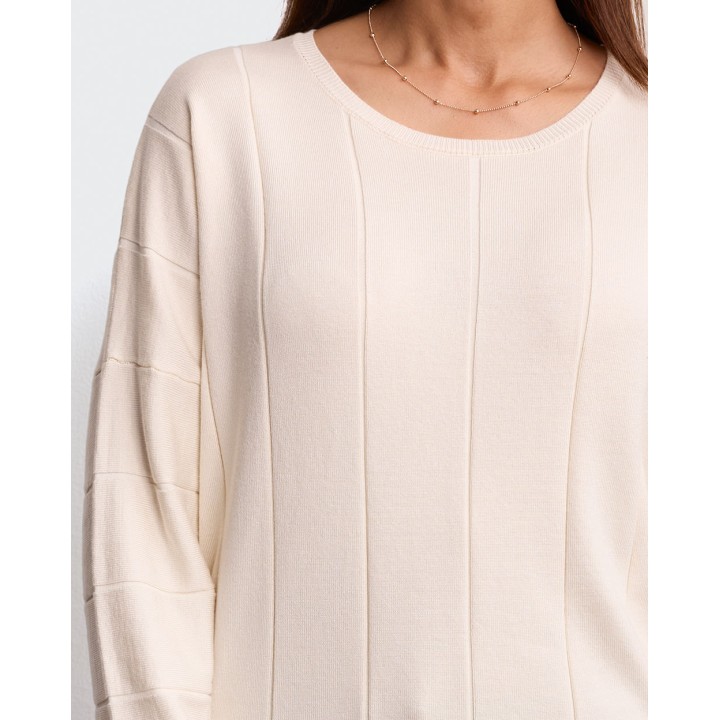 Polo Mujer Mariana Crema Pastel