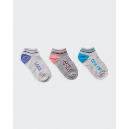 Calcetines Pack X3 Niño Milcar Melange Claro/Melange Claro/Melange Medio