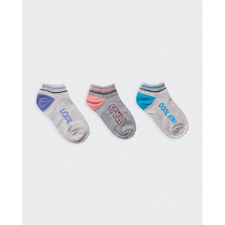Calcetines Pack X3 Niño Milcar Melange Claro/Melange Claro/Melange Medio