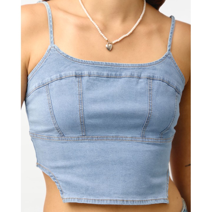 Top Denim Mujer Anna Total Light Cristal