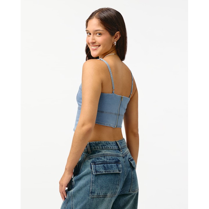 Top Denim Mujer Anna Total Light Cristal