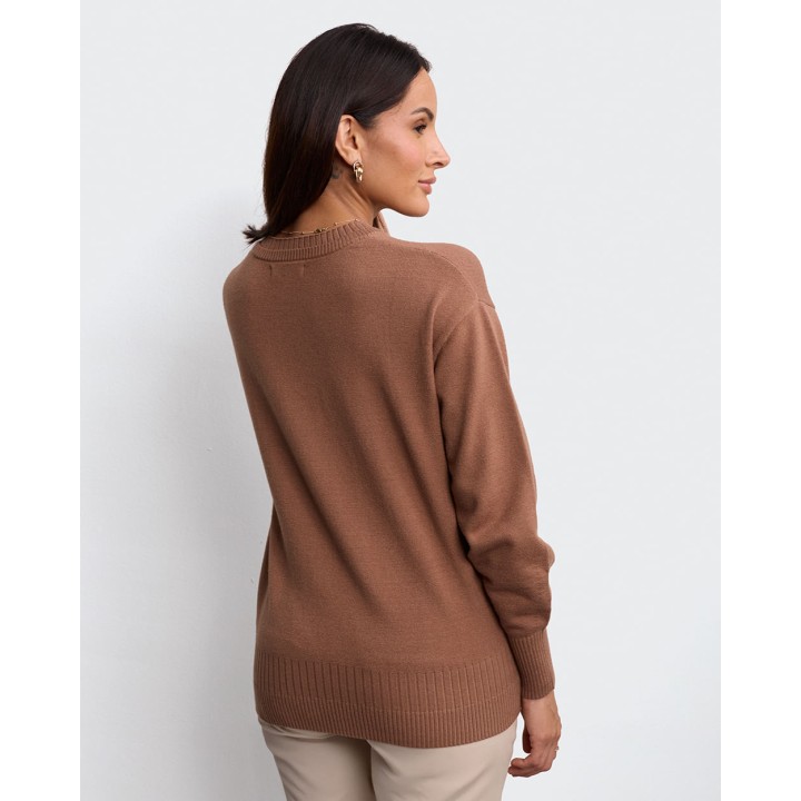 Chompa Mujer Mora 3b Marron Roble